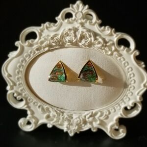 Curved Colour Swirl Earrings